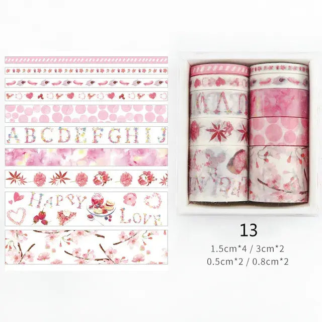 Washi Tapes 10 Stuks in 5 Verschillende Beedtes - Diverse Varianten