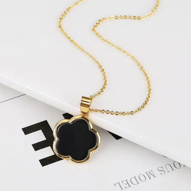 Goudkleurige Ketting met Bloemetje - Diverse Kleuren