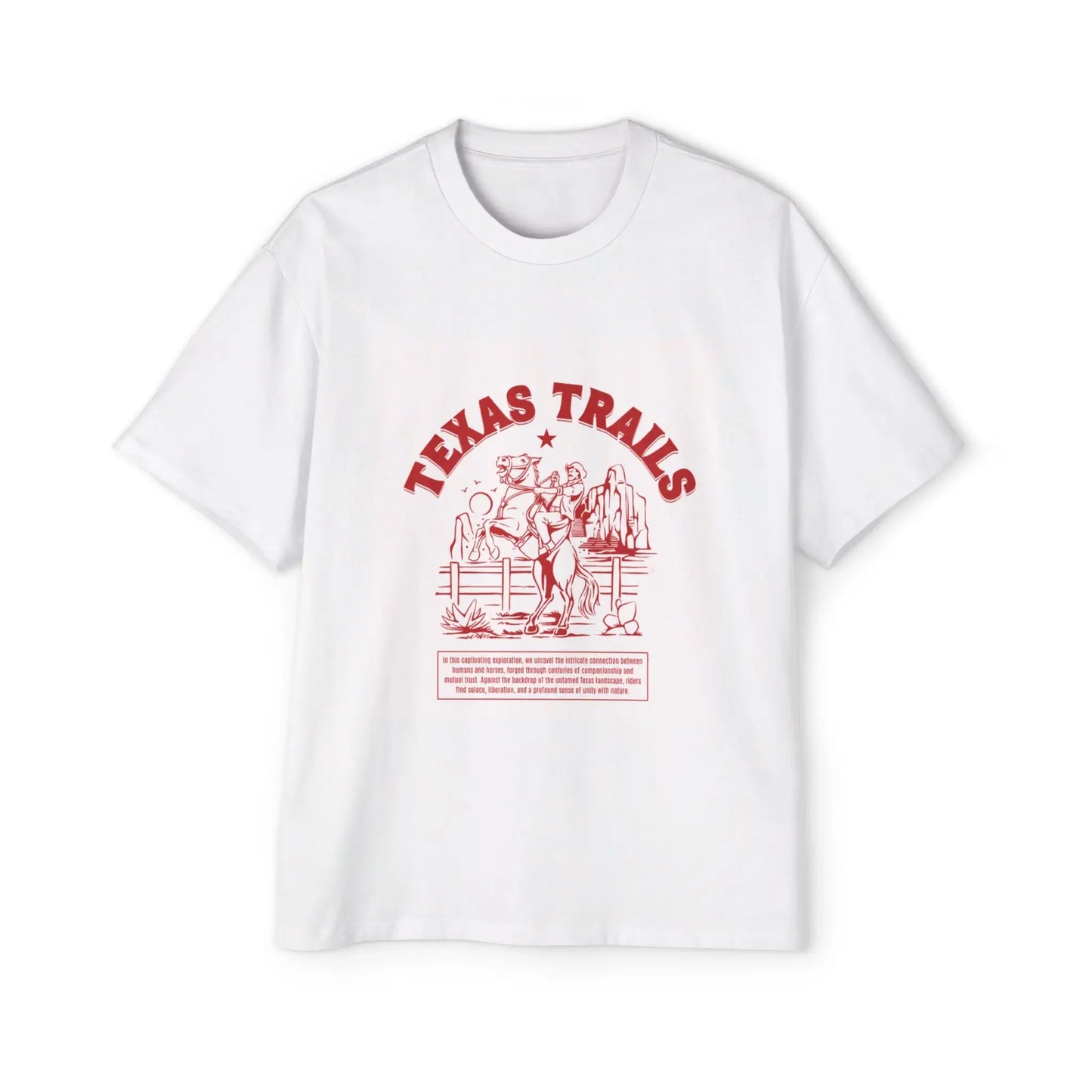 Texas Trails Wit Shirt met Print - Diverse Maten