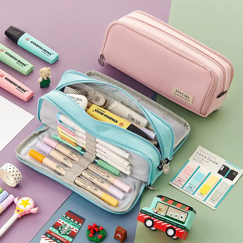 Etui met Meerdere Vakken - Diverse Kleuren