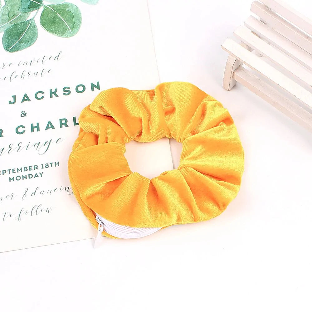 Scrunchie met Rits - Diverse Kleuren
