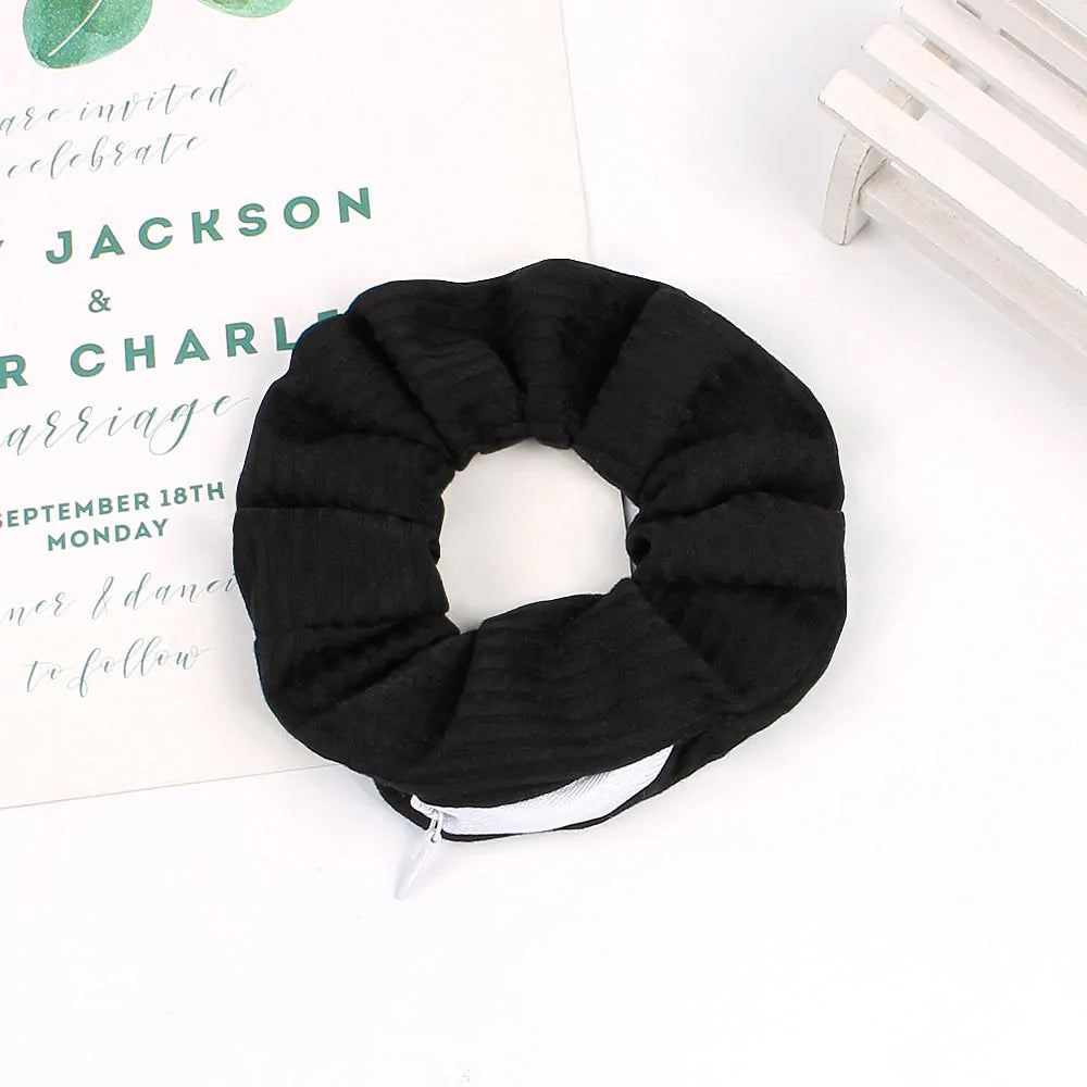 Scrunchie met Rits - Diverse Kleuren