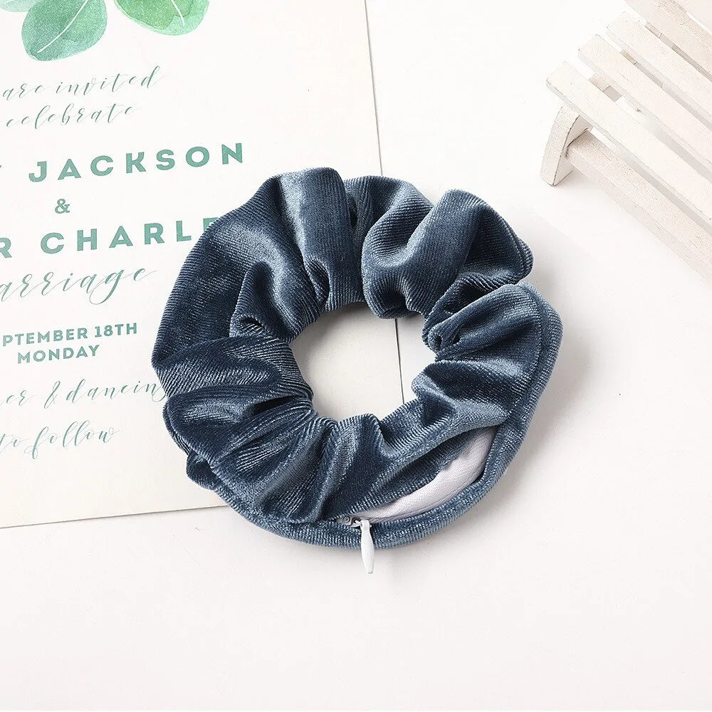 Scrunchie met Rits - Diverse Kleuren