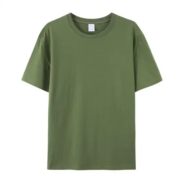 Effen T-Shirt met Korte Mouwen 100% Katoen - Diverse Kleuren
