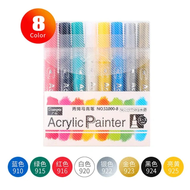 Set Acrylstiften 8 tot 36 Stuks - Diverse Varianten