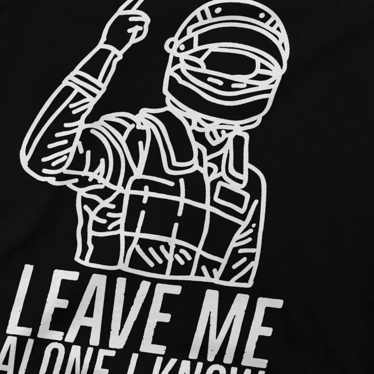 Leave Me Alone T-Shirt Zwart Wit - Diverse Maten