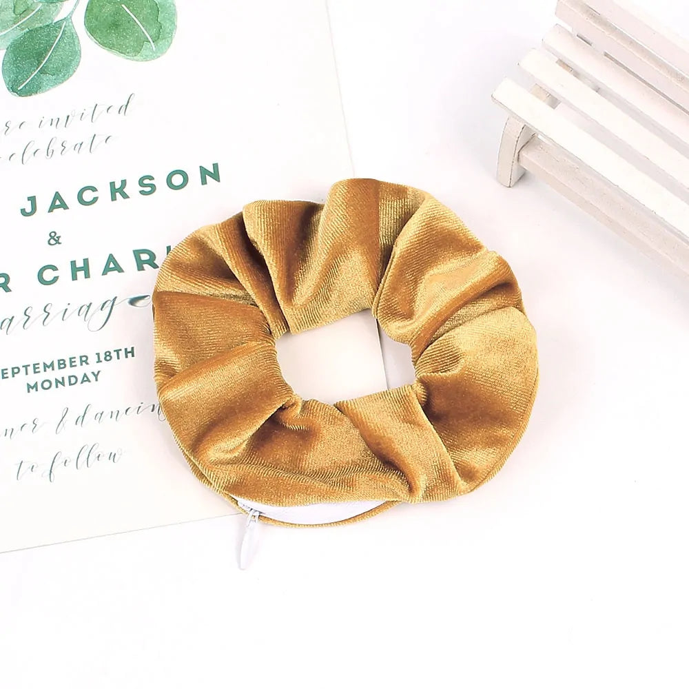Scrunchie met Rits - Diverse Kleuren