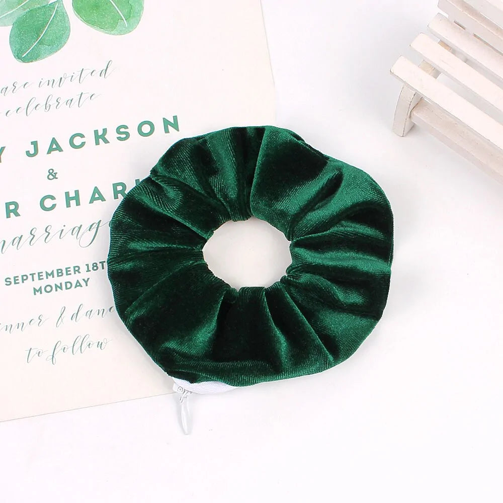 Scrunchie met Rits - Diverse Kleuren