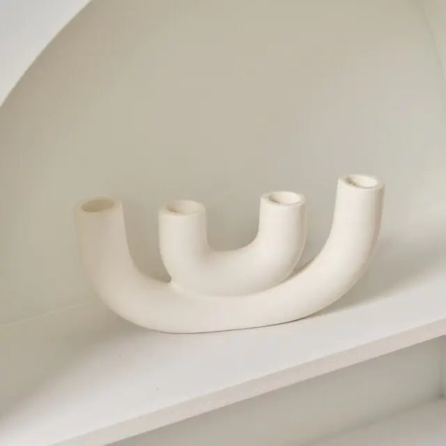 Witte Kaarsenhouders / Kandelaars Decoratie - Diverse Varianten