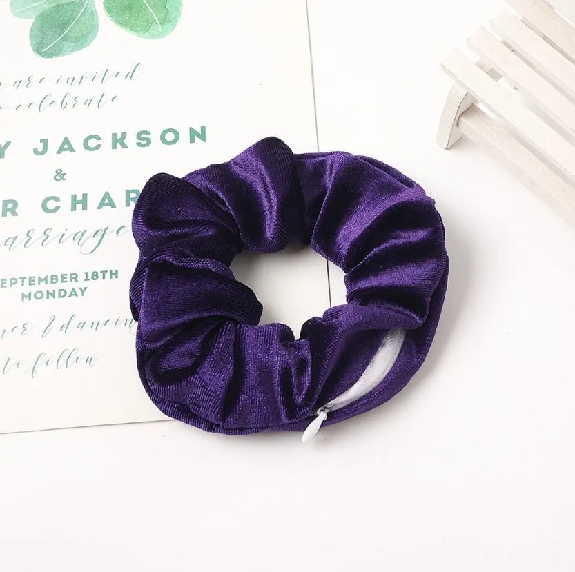 Scrunchie met Rits - Diverse Kleuren