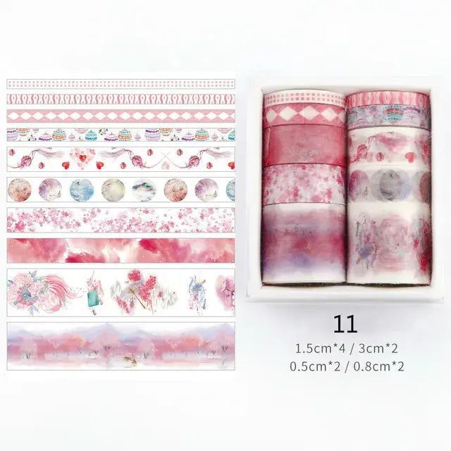 Washi Tapes 10 Stuks in 5 Verschillende Beedtes - Diverse Varianten