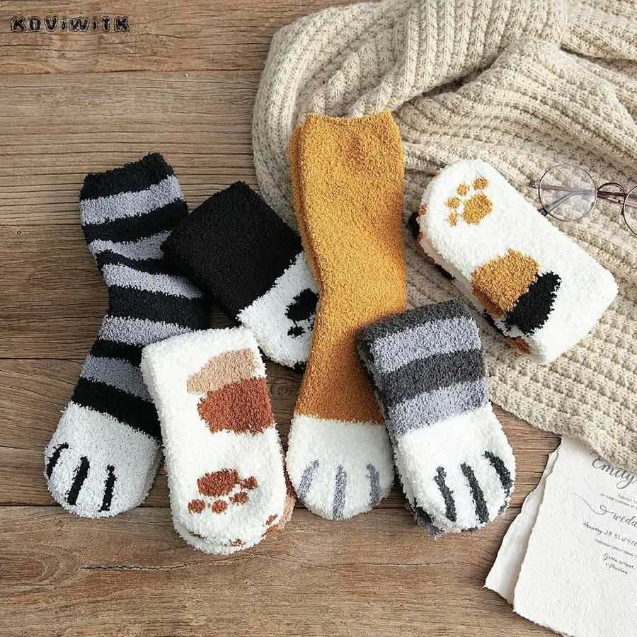 Fluffy Sokken met Print 3 Paar - Diverse Varianten