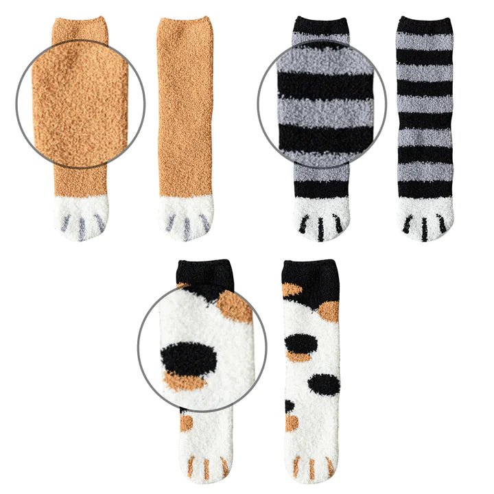Fluffy Sokken met Print 3 Paar - Diverse Varianten