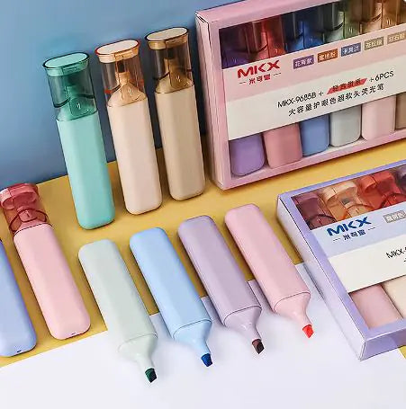Highlighters Markeerstiften Pastelkleuren 6 Stuks - Diverse Varianten