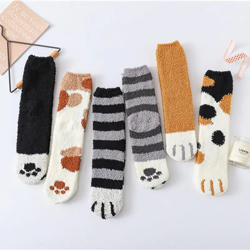 Fluffy Sokken met Print 3 Paar - Diverse Varianten