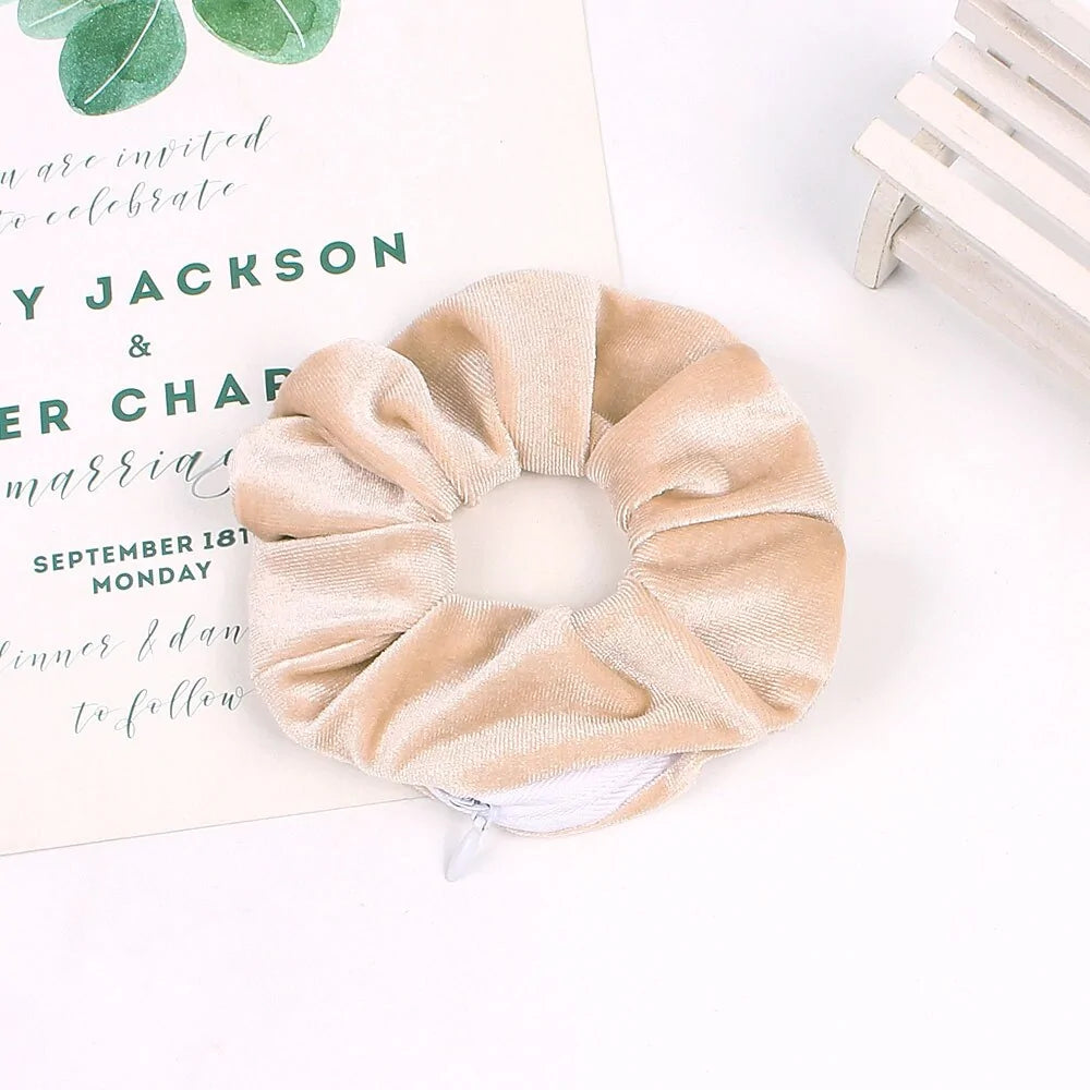 Scrunchie met Rits - Diverse Kleuren