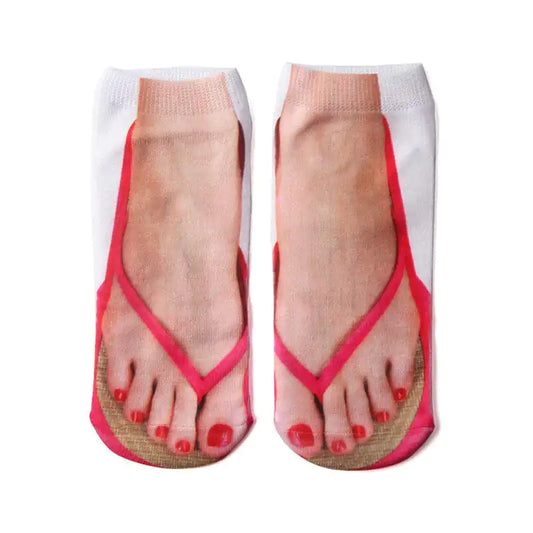Sokken met Afbeelding van Slippers - Diverse Varianten