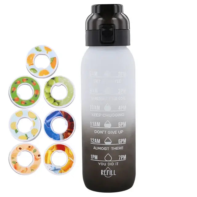Waterfles 1000ml met 7 Geurpods / Drinkfles Water Bottle Bidon - Diverse Kleuren