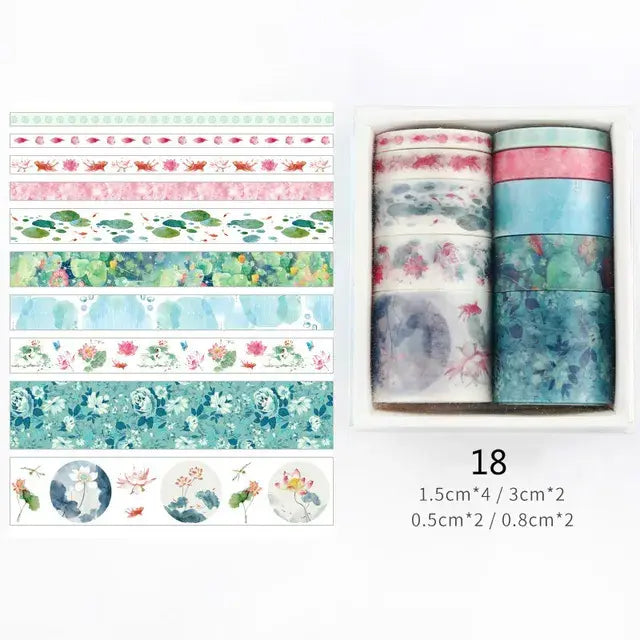 Washi Tapes 10 Stuks in 5 Verschillende Beedtes - Diverse Varianten