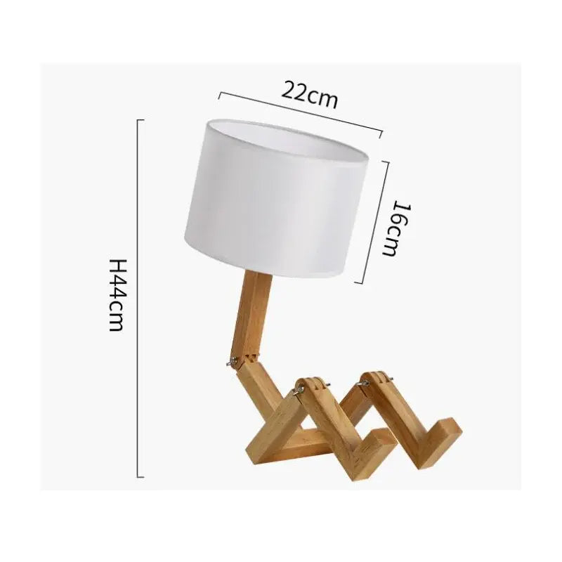 Houten Sfeervolle Robotlamp - Diverse Varianten