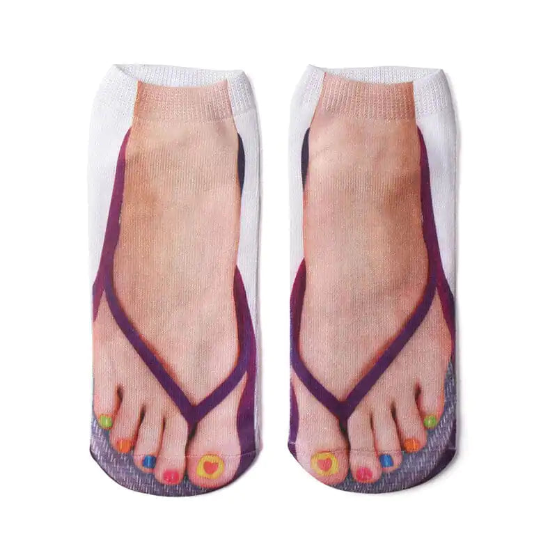 Sokken met Afbeelding van Slippers - Diverse Varianten