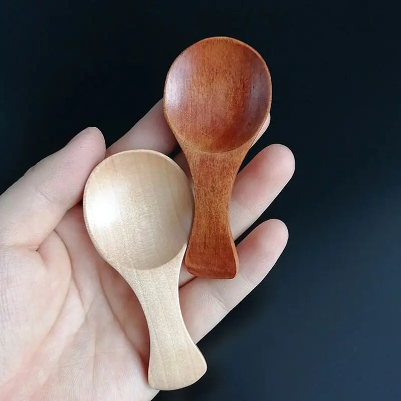 Mini Houten Lepels 4 Stuks - Diverse Kleuren