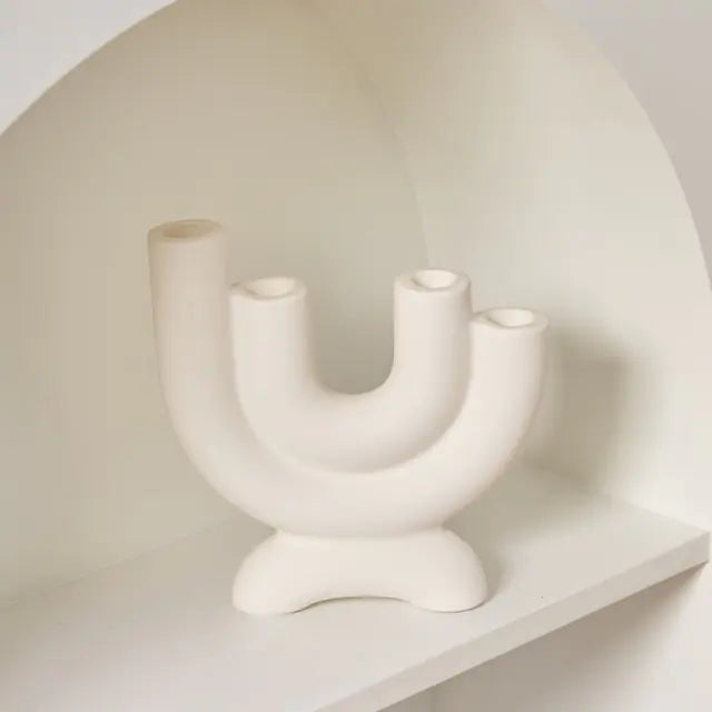 Witte Kaarsenhouders / Kandelaars Decoratie - Diverse Varianten