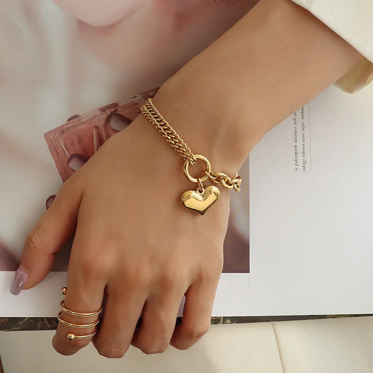 Armband met Hartje - Diverse Kleuren