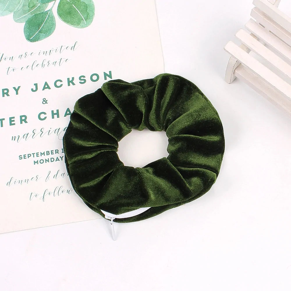 Scrunchie met Rits - Diverse Kleuren