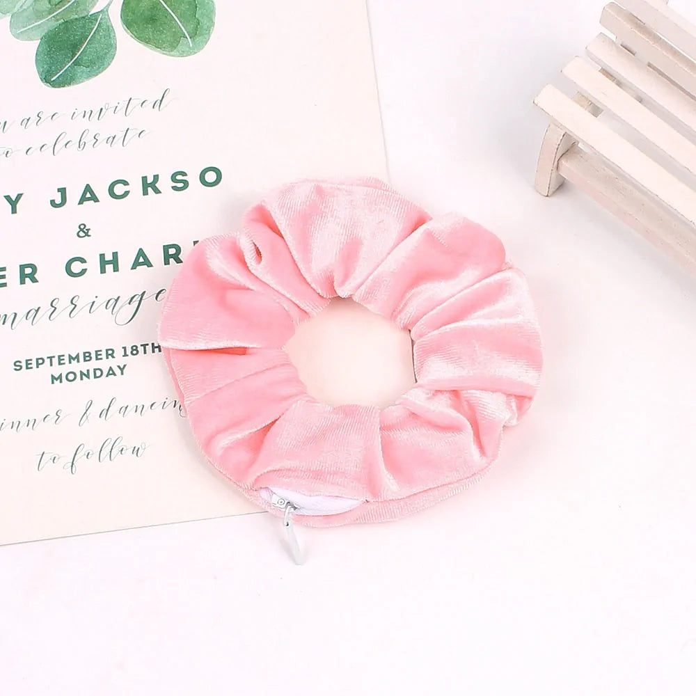 Scrunchie met Rits - Diverse Kleuren
