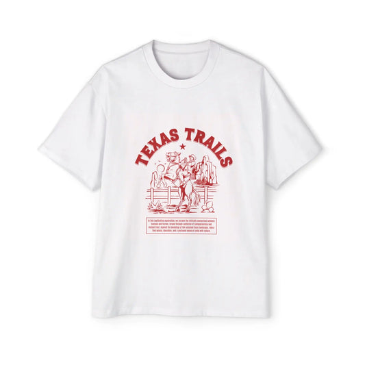 Texas Trails Wit Shirt met Print - Diverse Maten