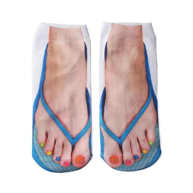 Sokken met Afbeelding van Slippers - Diverse Varianten