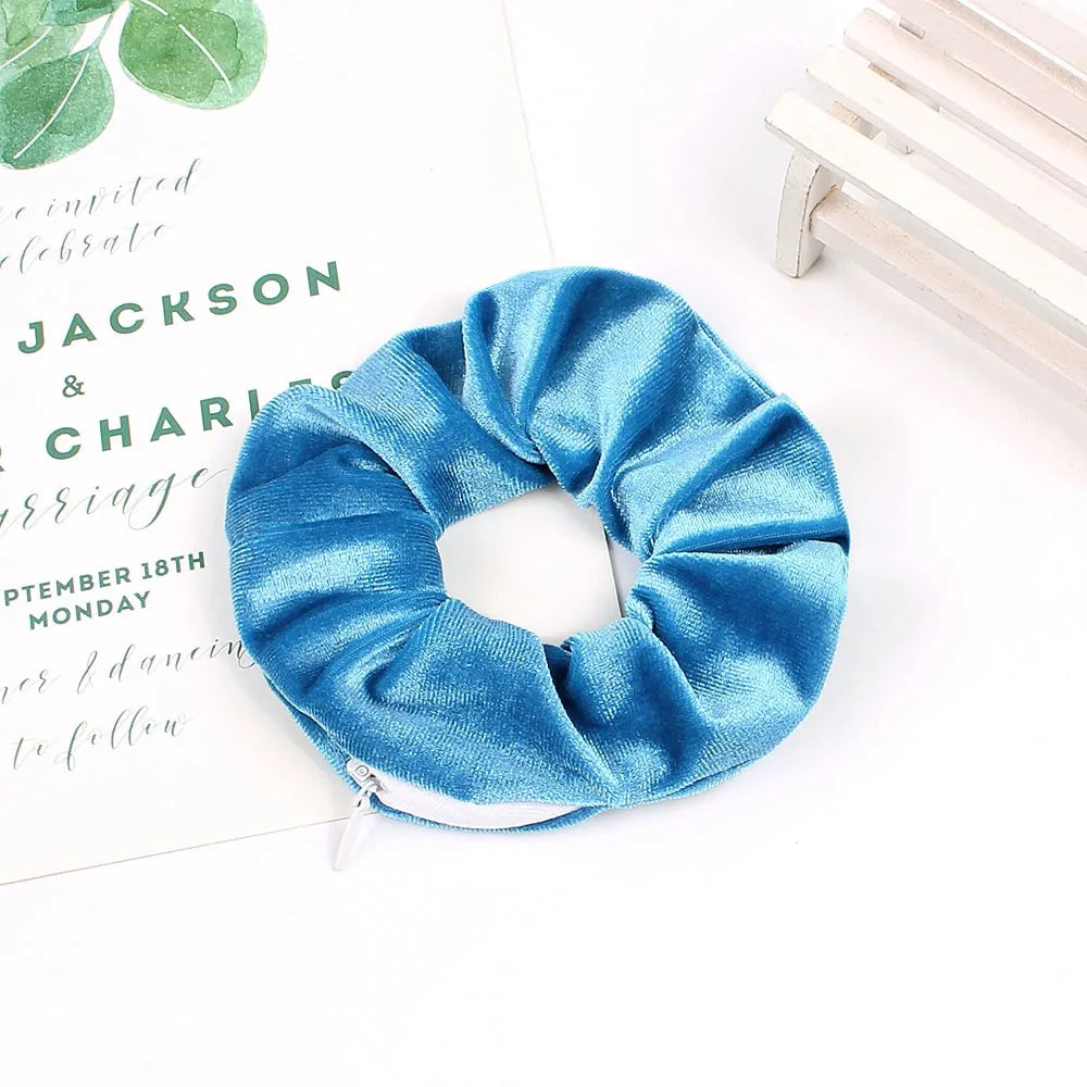 Scrunchie met Rits - Diverse Kleuren