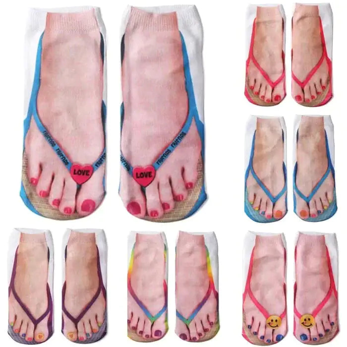 Sokken met Afbeelding van Slippers - Diverse Varianten