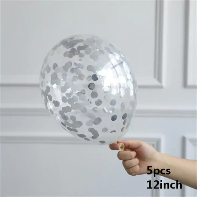 Glitter Party Ballonnen 5 Stuks - Diverse Kleuren