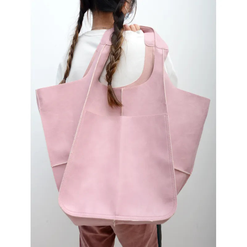 Extra Grote Schoudertas Kunstleer - Diverse Kleuren