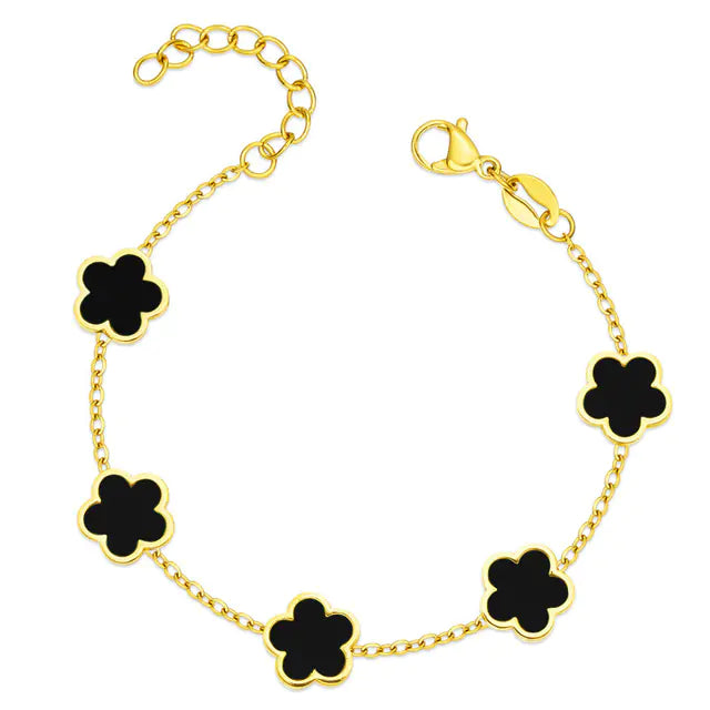 Goudkleurige Armband met Gekleurde Boemen - Diverse Varianten