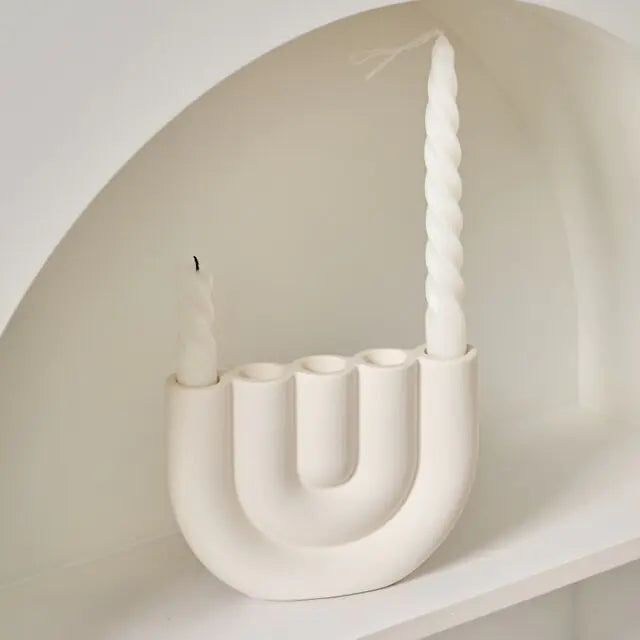 Witte Kaarsenhouders / Kandelaars Decoratie - Diverse Varianten