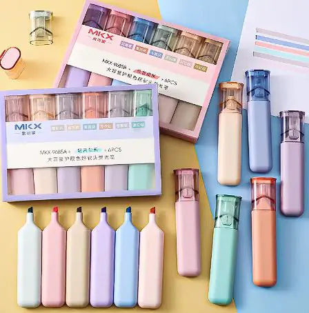 Highlighters Markeerstiften Pastelkleuren 6 Stuks - Diverse Varianten
