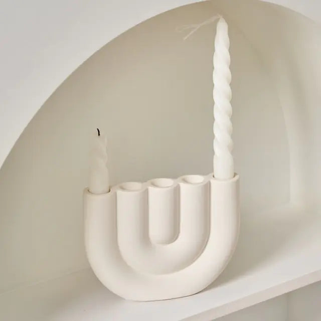 Witte Kaarsenhouders / Kandelaars Decoratie - Diverse Varianten