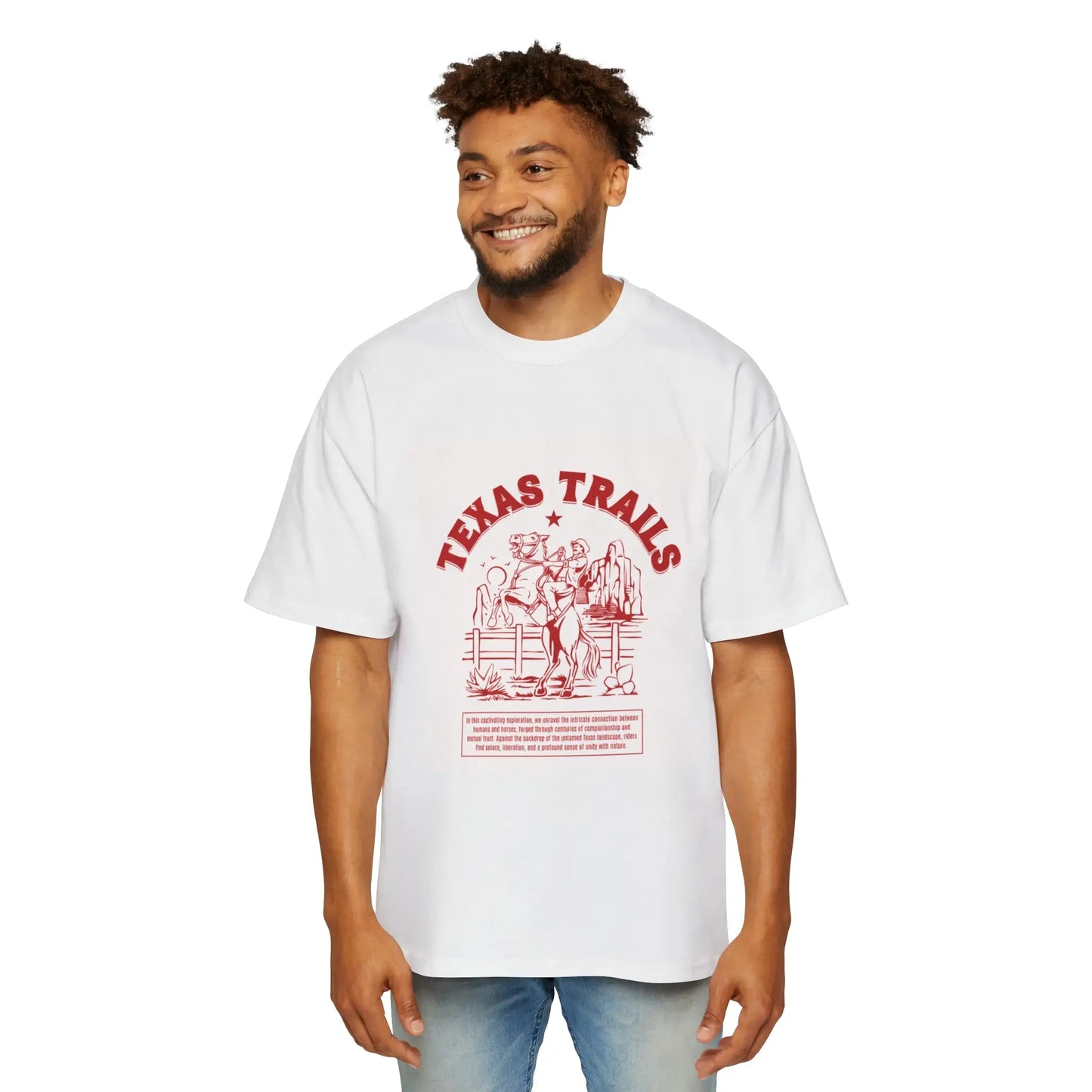 Texas Trails Wit Shirt met Print - Diverse Maten