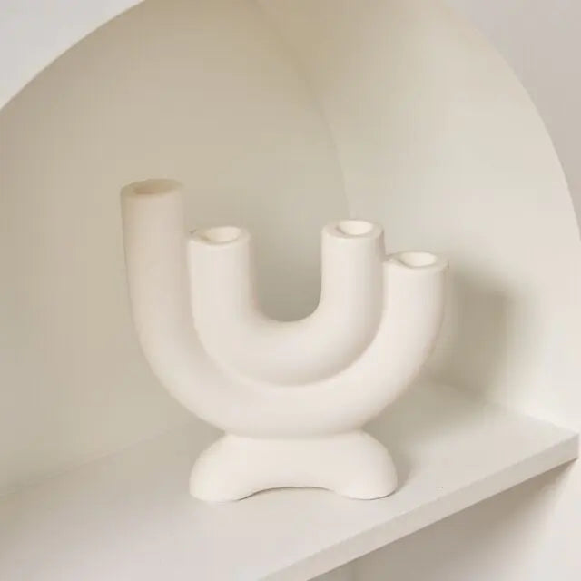Witte Kaarsenhouders / Kandelaars Decoratie - Diverse Varianten