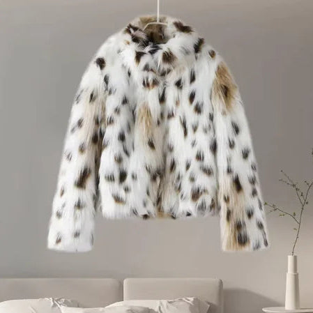 Jas van Imitatiebond Wit met Bruin en Zwart - Diverse Maten