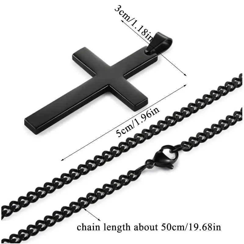 Ketting met Kruis Goud Zilver Zwart Accessoires - Diverse Varianten
