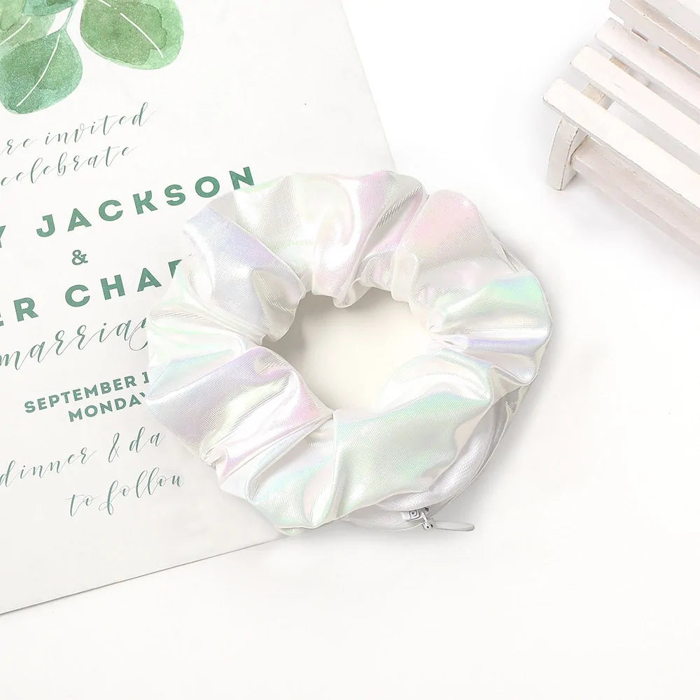 Scrunchie met Rits - Diverse Kleuren