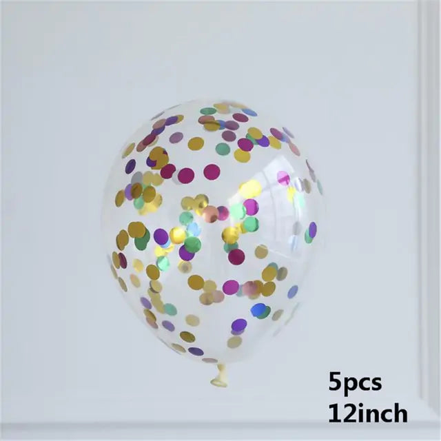 Glitter Party Ballonnen 5 Stuks - Diverse Kleuren