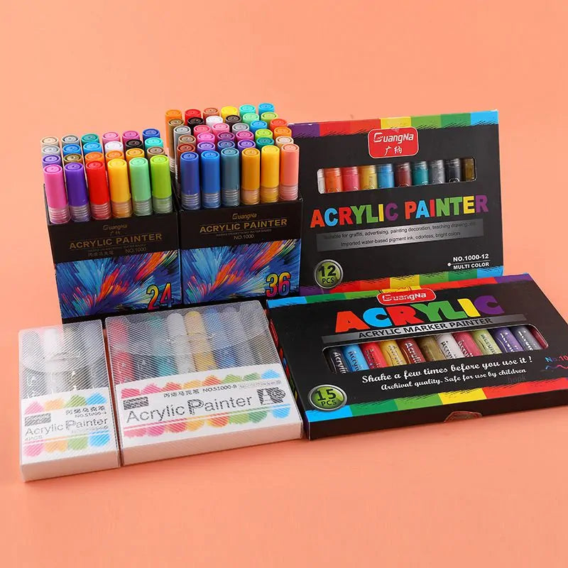 Set Acrylstiften 8 tot 36 Stuks - Diverse Varianten