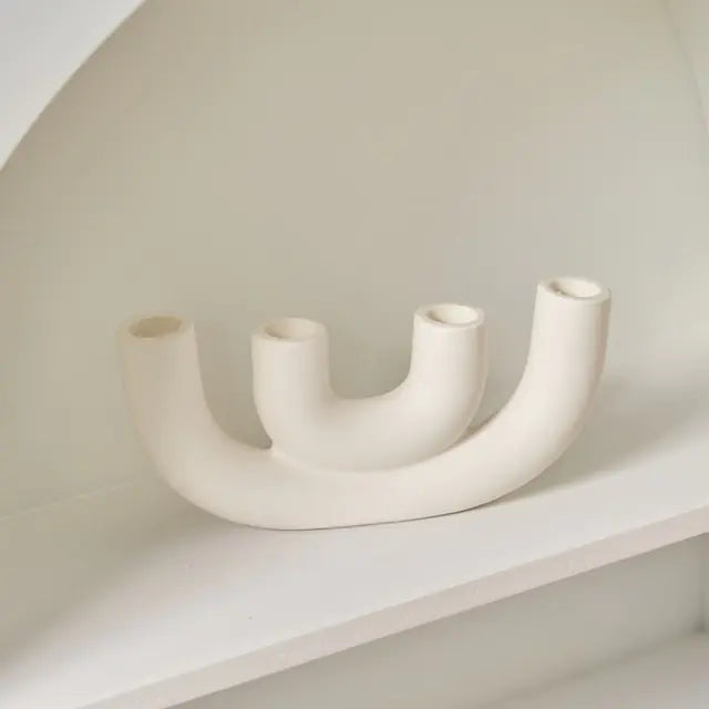Witte Kaarsenhouders / Kandelaars Decoratie - Diverse Varianten