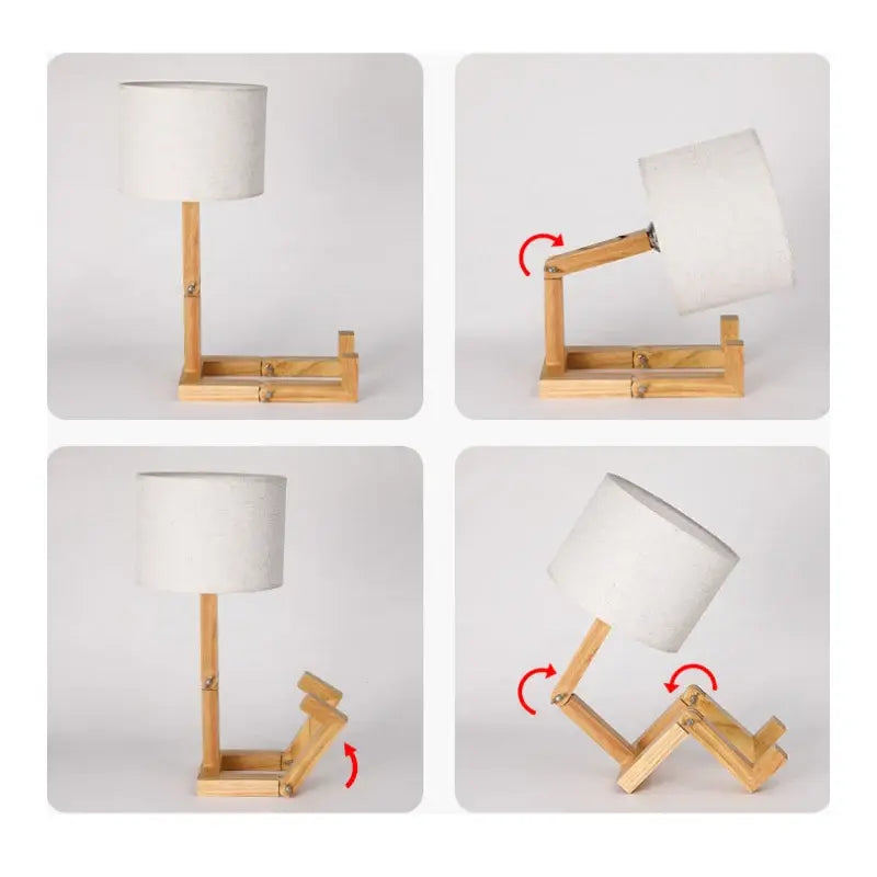 Houten Sfeervolle Robotlamp - Diverse Varianten