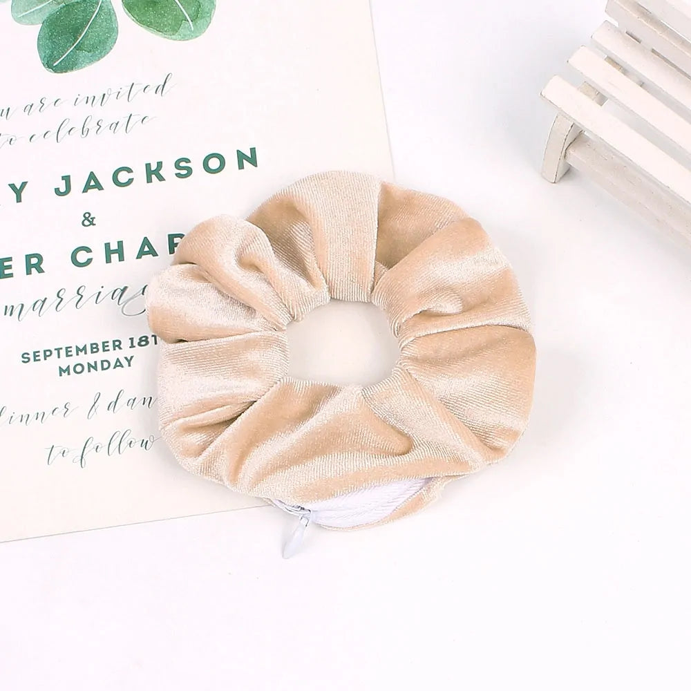 Scrunchie met Rits - Diverse Kleuren
